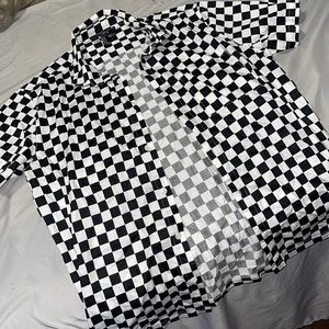 Black and White Checkerboard button-up!